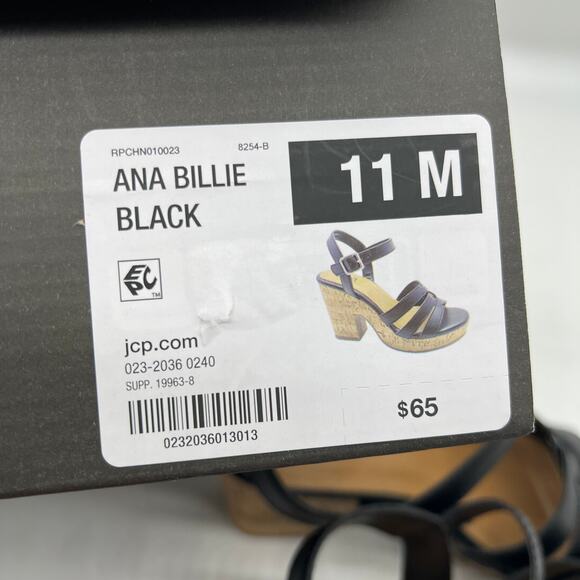 a.n.a Womens Billie Heeled Sandals Black Color Size 11M - Picture 12 of 15